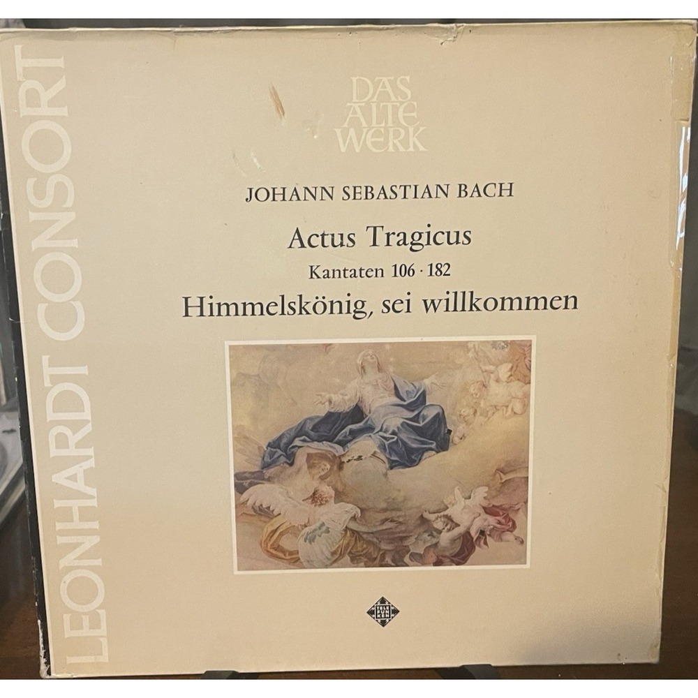 Bach Actus Tragicus Leonhardt Telefunken Das Alte Werk German Vinyl LP NM/NM+
